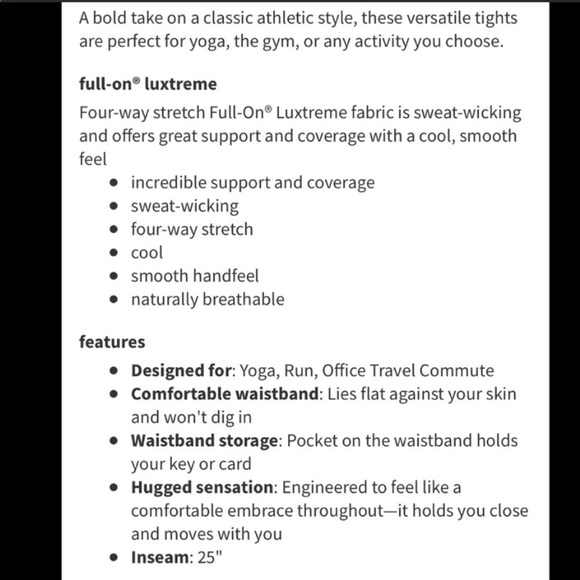 Lulu🍋 Take a Hint High Rise Tight 25” size 6 - Picture 3 of 11